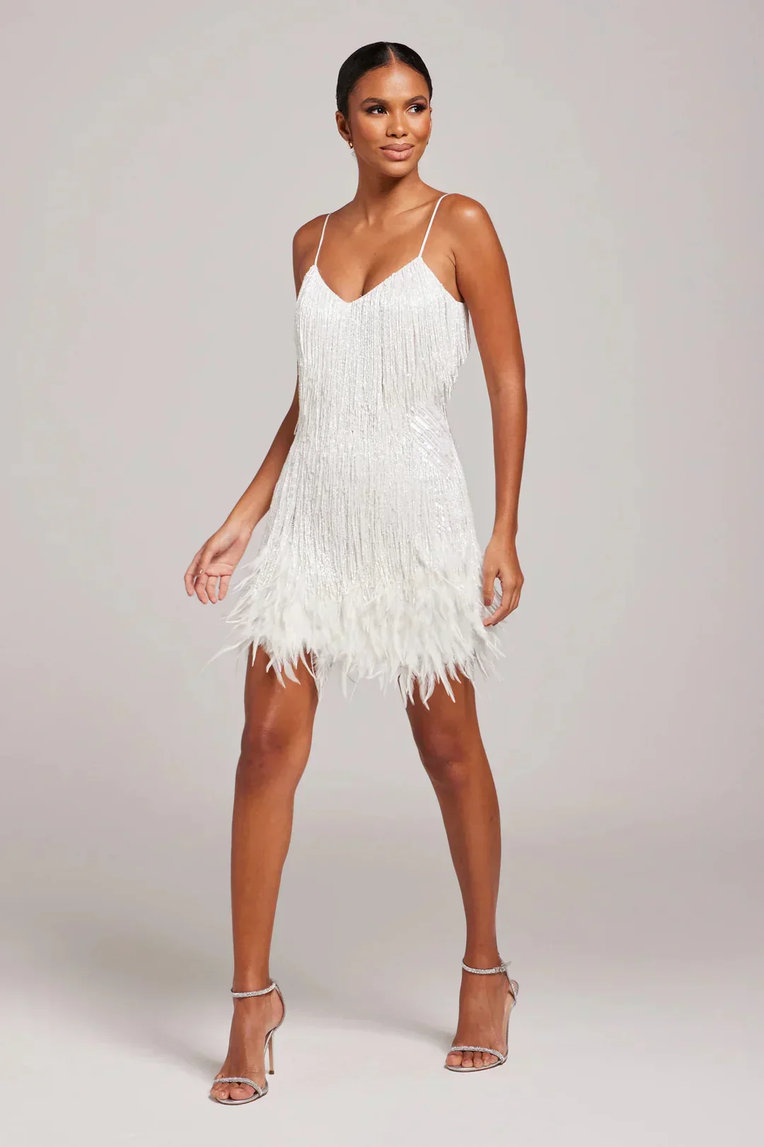 Gabrielle | Women’s Feather Fringe Mini Dress - Image 5