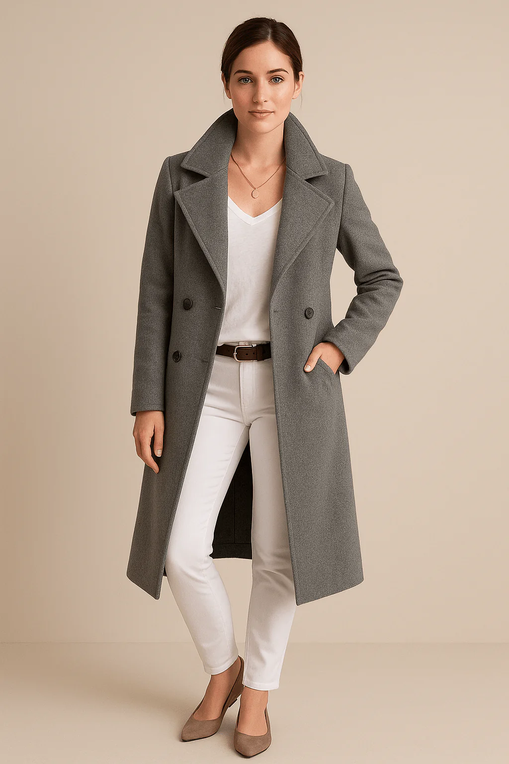 Gavella | Women’s Mid‑Length Fleece Trench Coat - Image 4