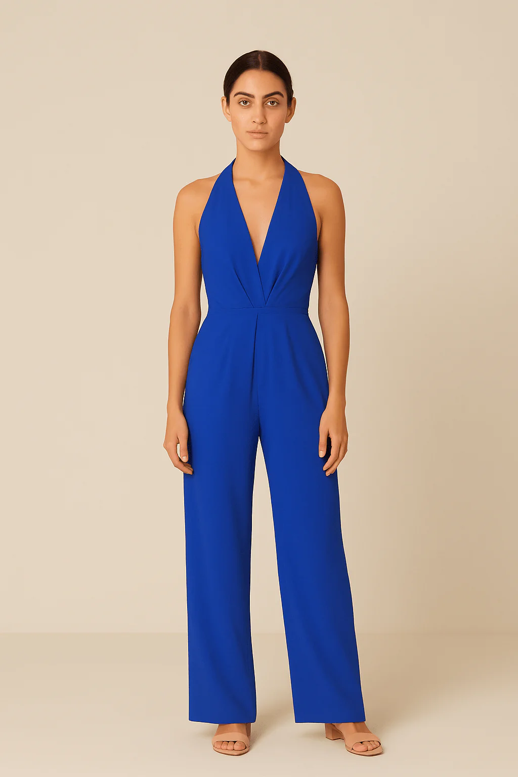 Gravelle | Women’s Sleeveless Jumpsuit – Deep V‑Neck & Wide‑Leg Elegant Fit - Image 6