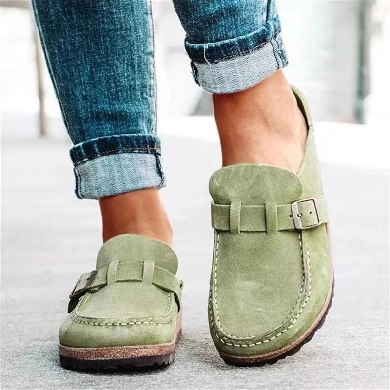 Gyrelle | Women’s Mule Sandals – Buckle Strap & Low Heel Slip‑On - Image 2