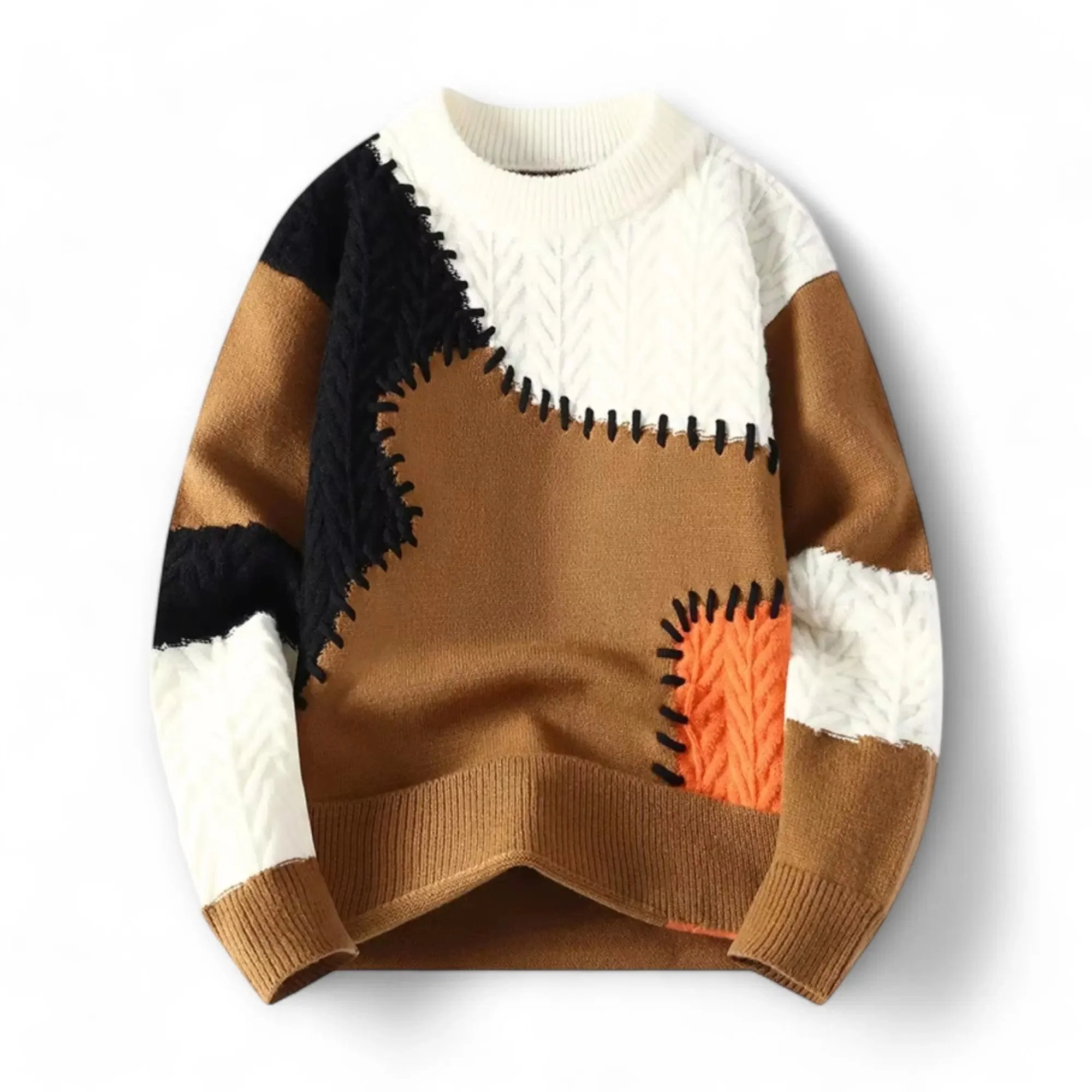 Hades | Men’s Urban Vanguard Patchwork Sweater - Image 2