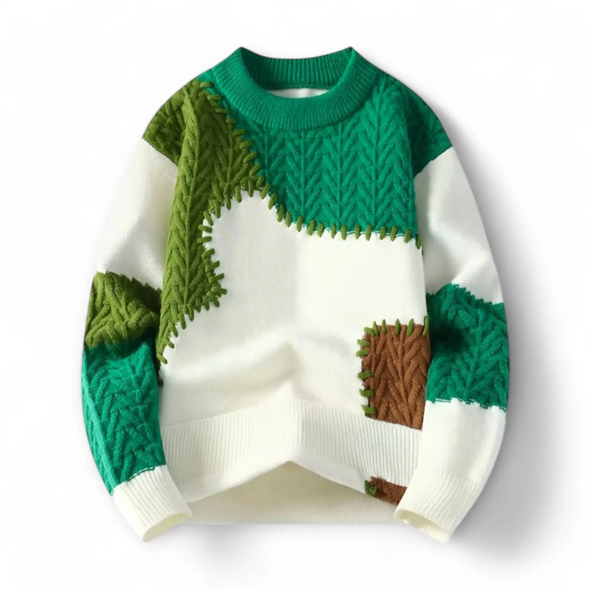 Hades | Men’s Urban Vanguard Patchwork Sweater - Image 4