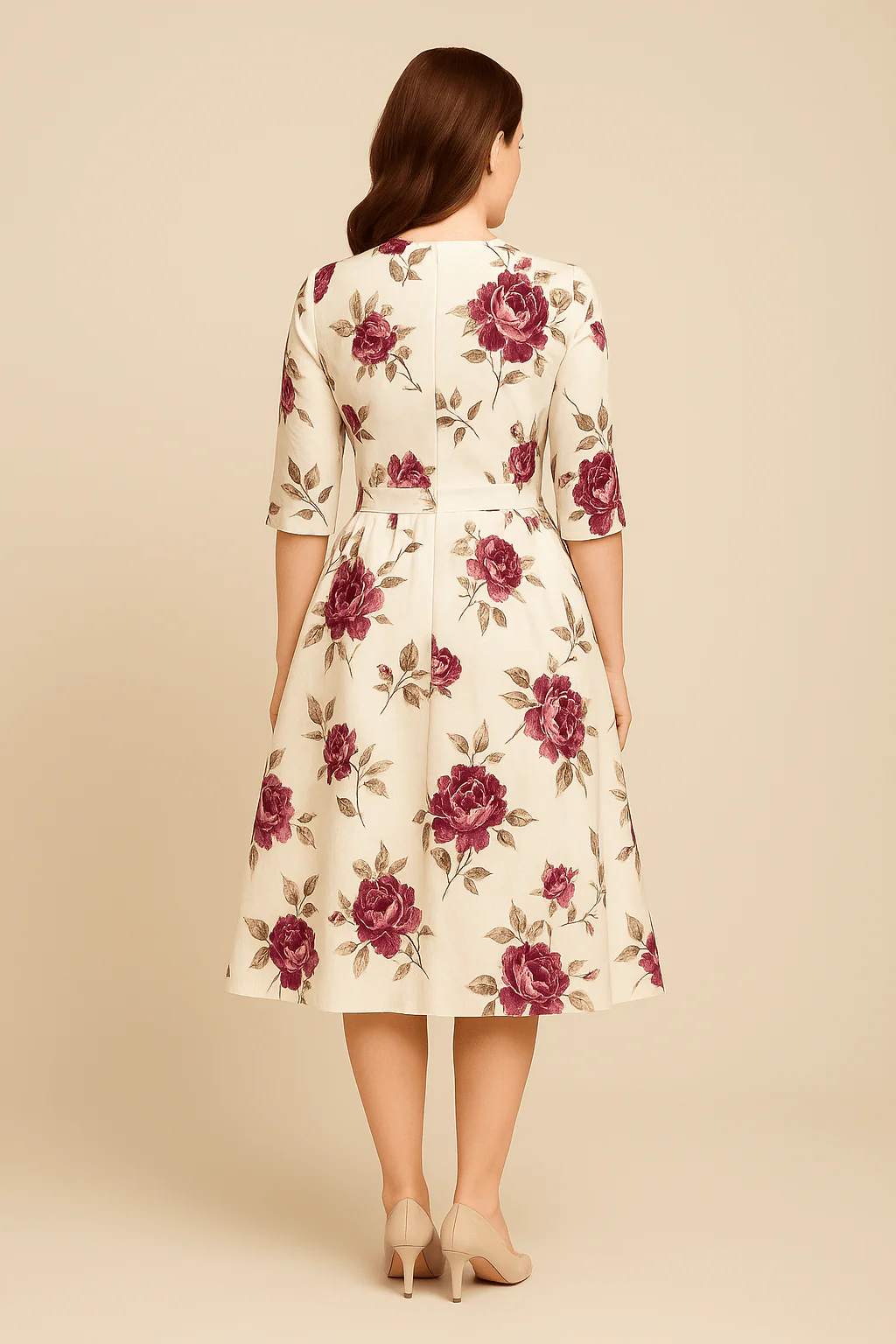 Havienne | Women’s A‑Line Knee‑Length Floral Dress - Image 6