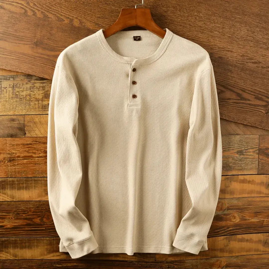 Heritage | Men’s Ultra-Soft Cotton Henley Shirt - Image 3