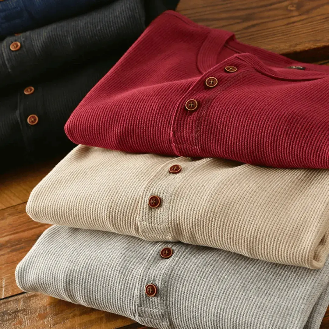 Heritage | Men’s Ultra-Soft Cotton Henley Shirt - Image 8