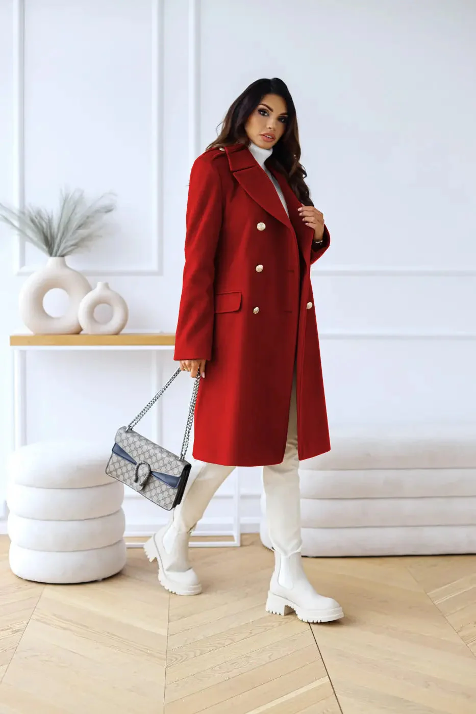 Hunder | Women’s Double-Breasted Wool Coat – Stylish & Comfortable - Image 15