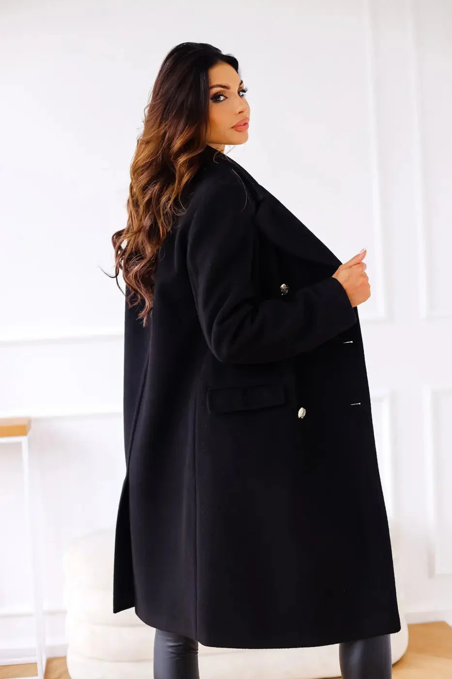 Hunder | Women’s Double-Breasted Wool Coat – Stylish & Comfortable - Image 8