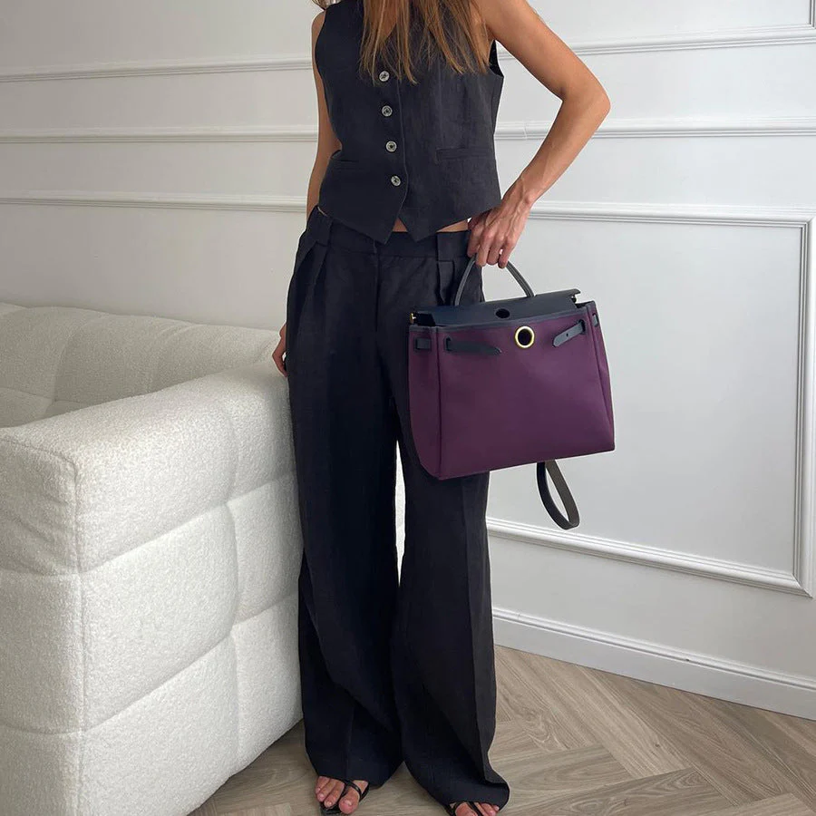 Jamaicah | Women’s Sleeveless Vest & Wide-Leg Pants Set - Image 16