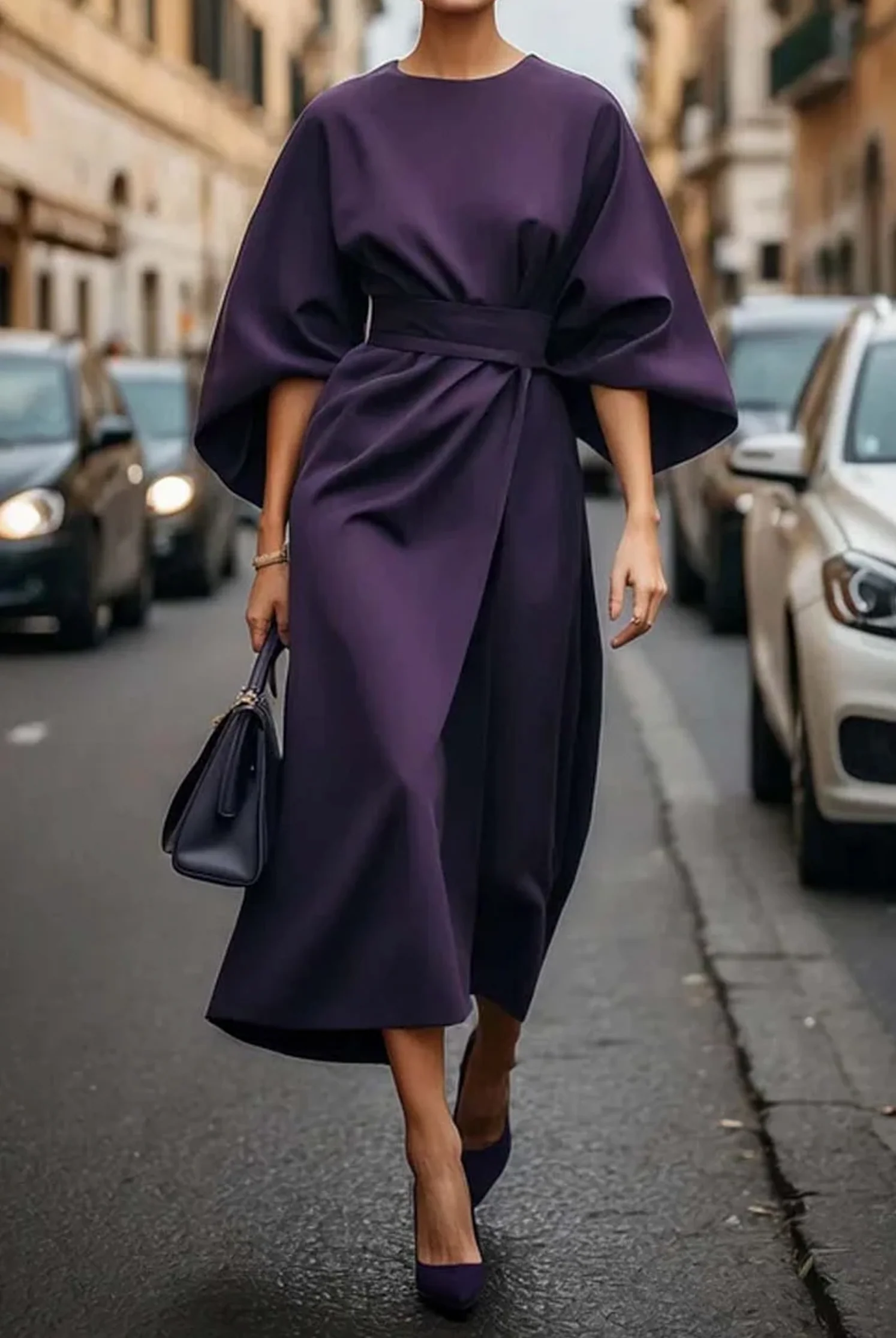 Jastin | Women’s Elegant Lantern Sleeve Dress - Image 6