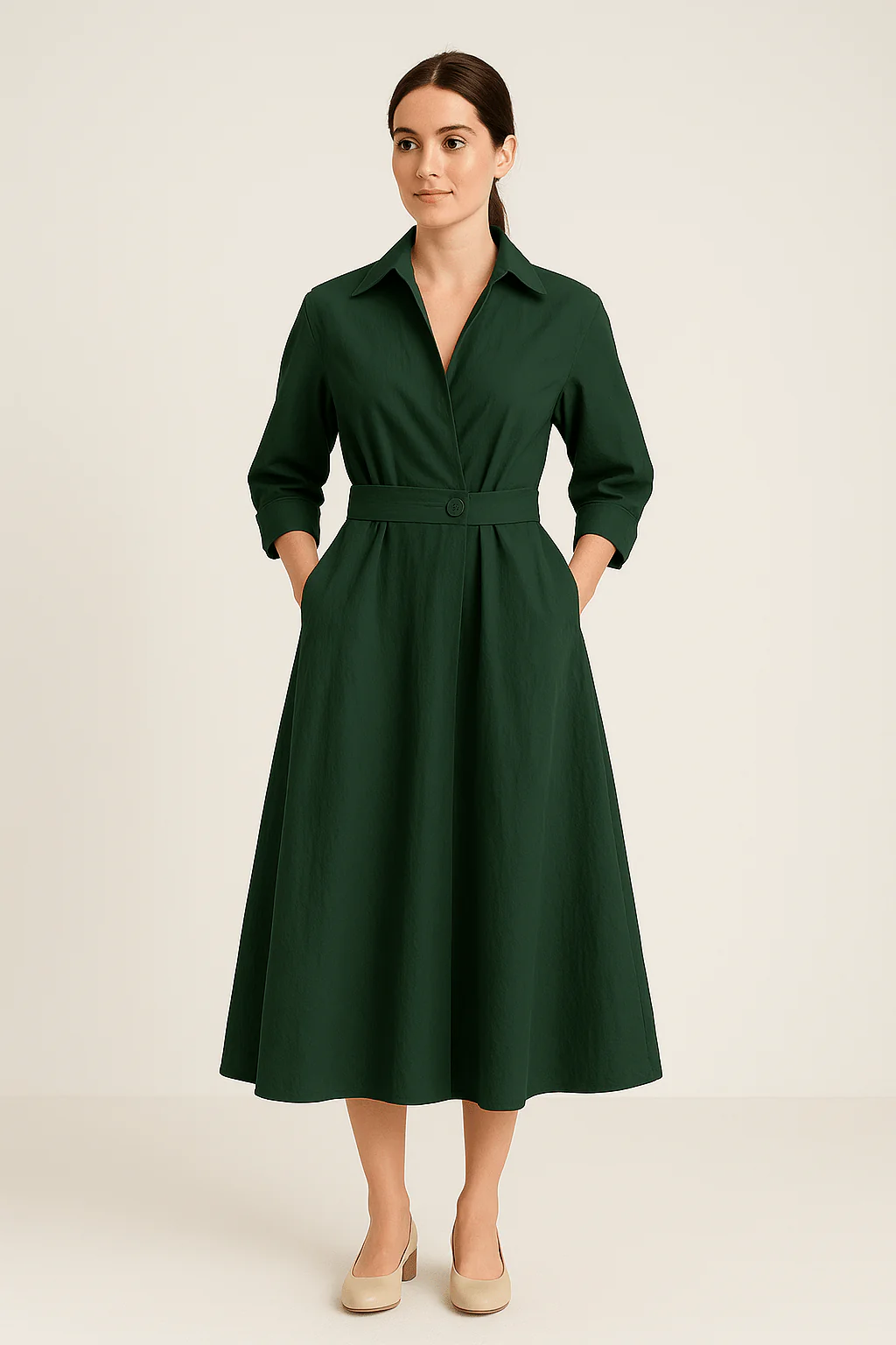 Jevonna | Women’s Cotton Shirt Dress - Image 3