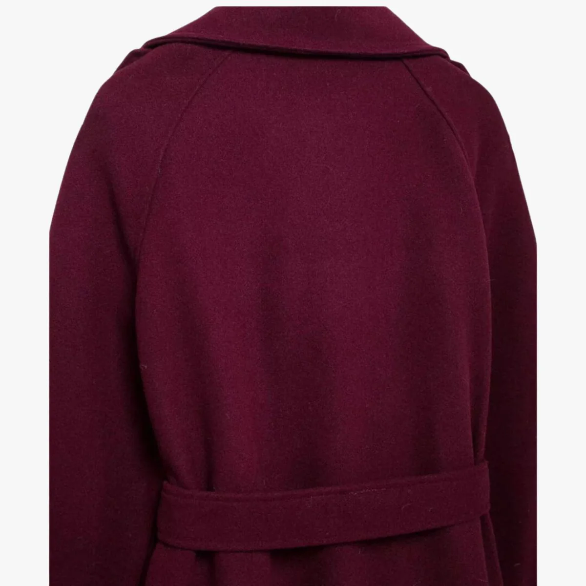 Jhoana | Women’s Elegant Bordeaux Trench Coat with Belt - Image 3