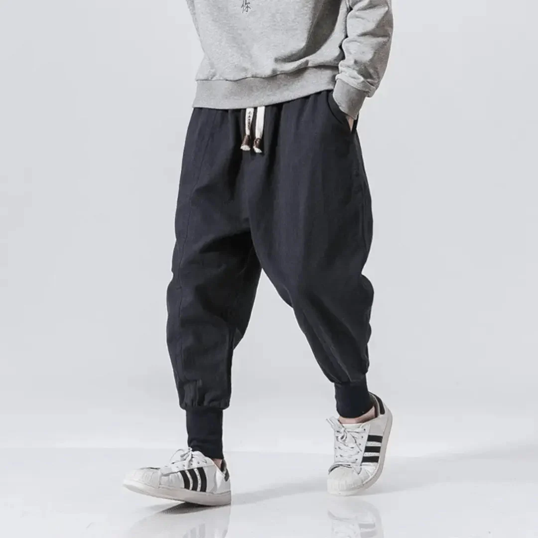 Kenji | Men’s Premium Cotton Blend Drop-Crotch Pants - Image 4
