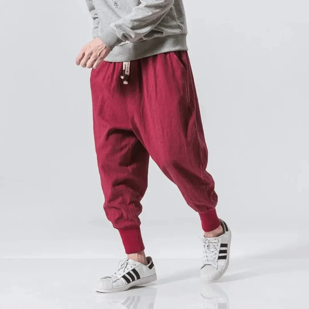 Kenji | Men’s Premium Cotton Blend Drop-Crotch Pants - Image 8