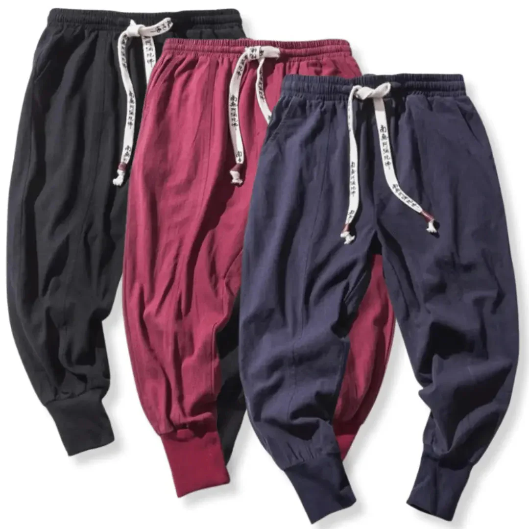 Kenji | Men’s Premium Cotton Blend Drop-Crotch Pants - Image 9