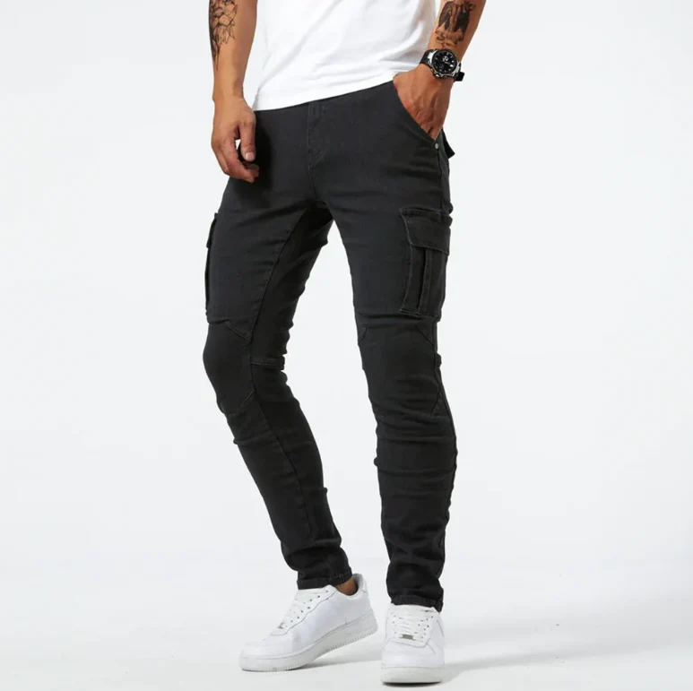 Khalil | Men’s Cargo Skinny Jeans – Urban Utility Style - Image 3
