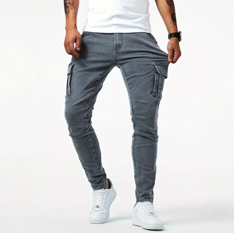 Khalil | Men’s Cargo Skinny Jeans – Urban Utility Style - Image 7