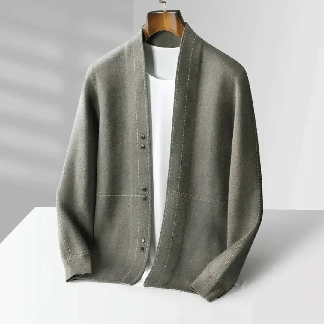 Kiera | Men’s Luxury Wool Twill Cardigan
