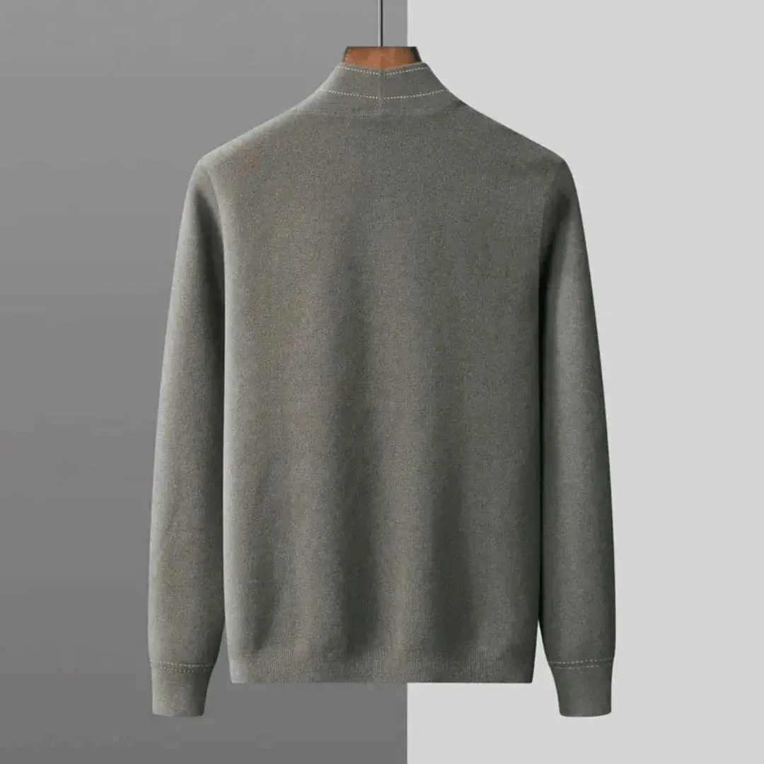 Kiera | Men’s Luxury Wool Twill Cardigan - Image 4