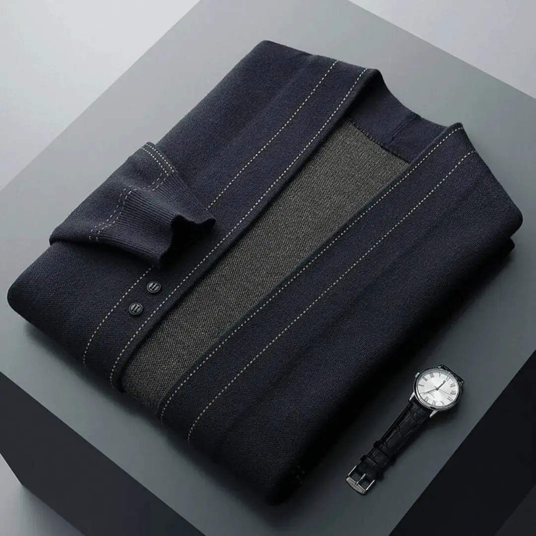 Kiera | Men’s Luxury Wool Twill Cardigan - Image 7