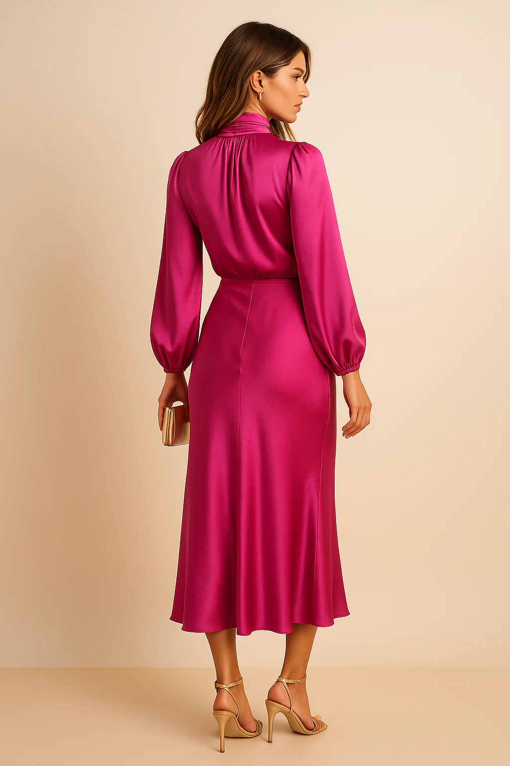 Kriz | Women’s High Waist Midi Dress - Image 16