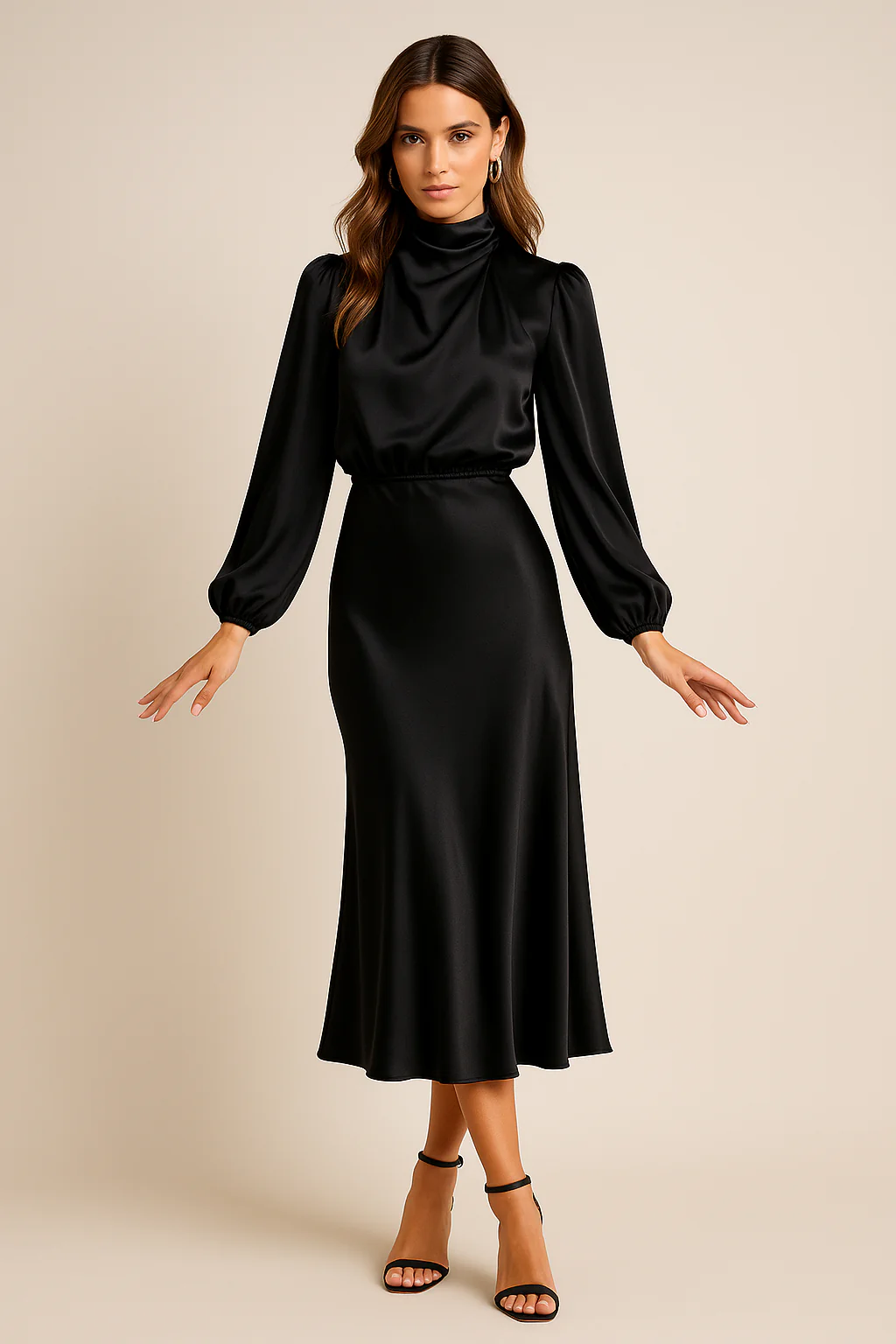 Kriz | Women’s High Waist Midi Dress - Image 6