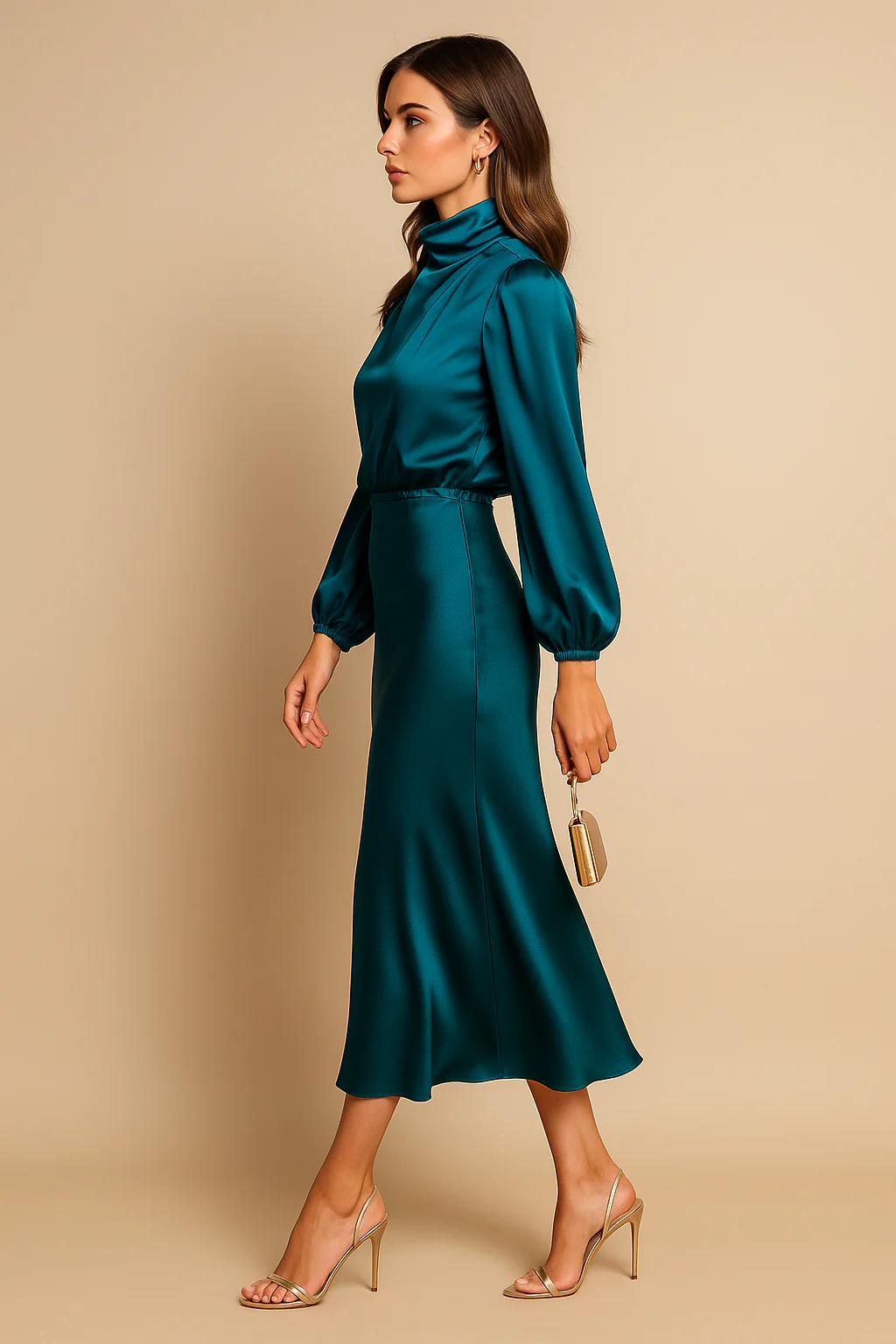 Kriz | Women’s High Waist Midi Dress - Image 7