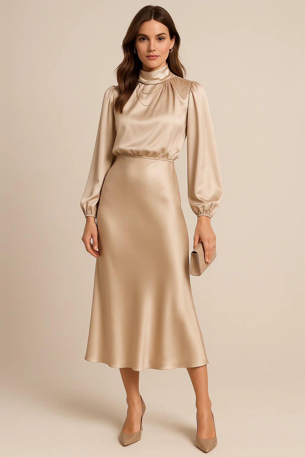 Kriz | Women’s High Waist Midi Dress - Image 9