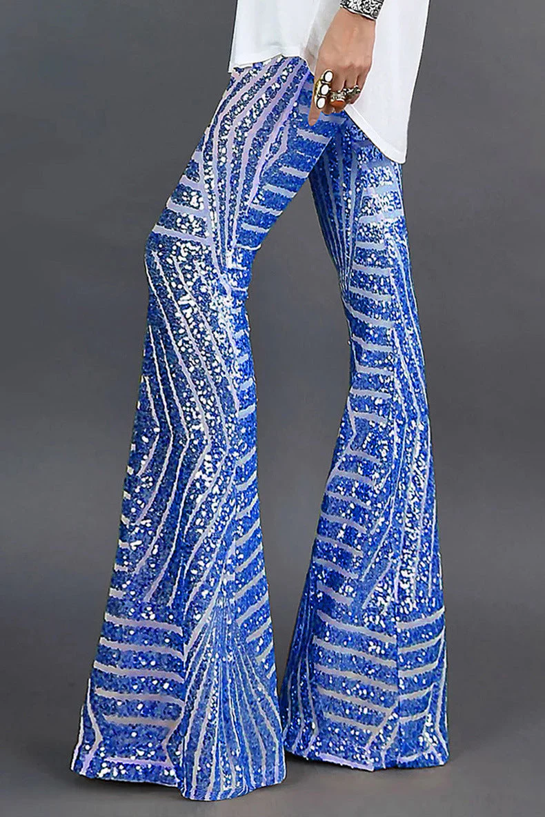 Leonor | Women’s Flared Sequin Trousers - Image 3
