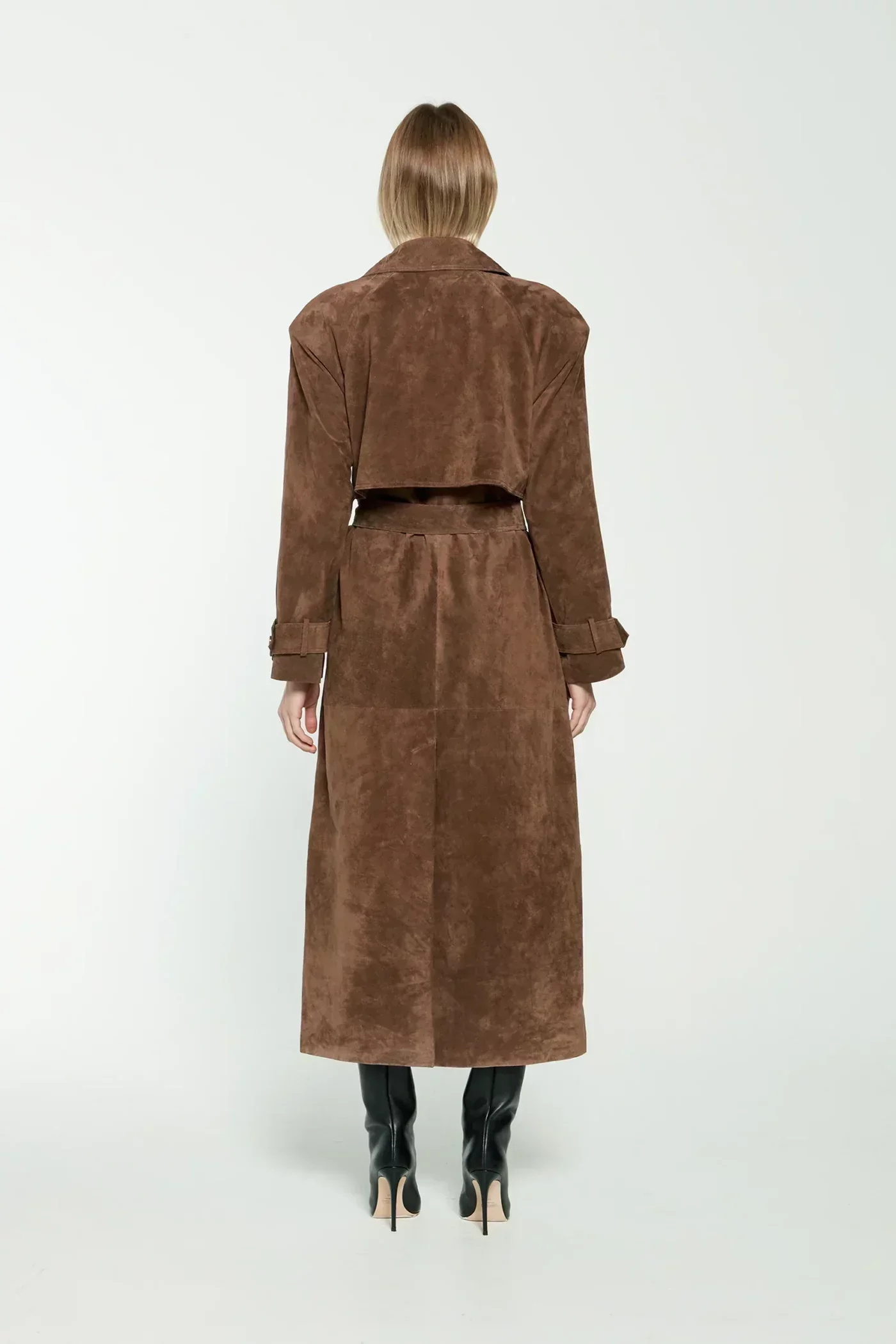 Josefina | Women’s Elegant Suede Trench Coat - Image 3