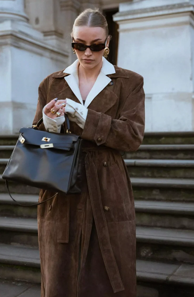 Josefina | Women’s Elegant Suede Trench Coat - Image 5