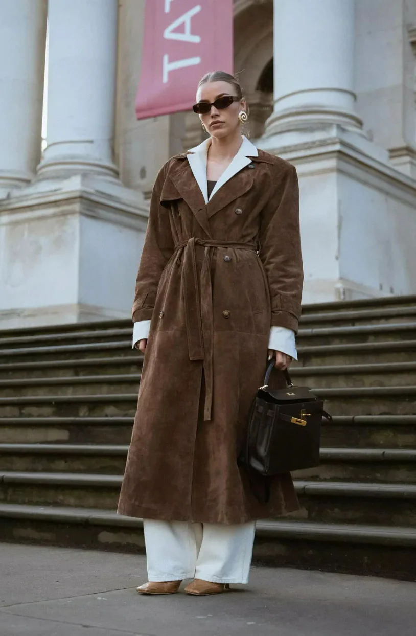 Josefina | Women’s Elegant Suede Trench Coat - Image 6