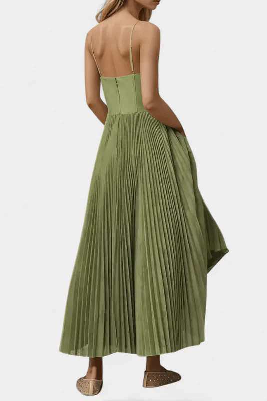 Liora | Women’s Off-Shoulder Green Maxi Dress - Image 3
