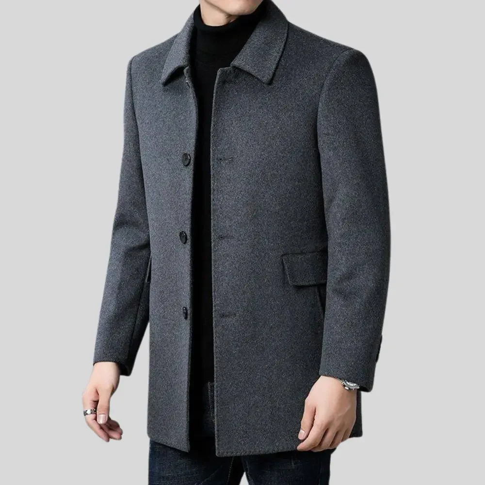 Lucien | Men’s Tailored Polyester-Blend Coat - Image 5