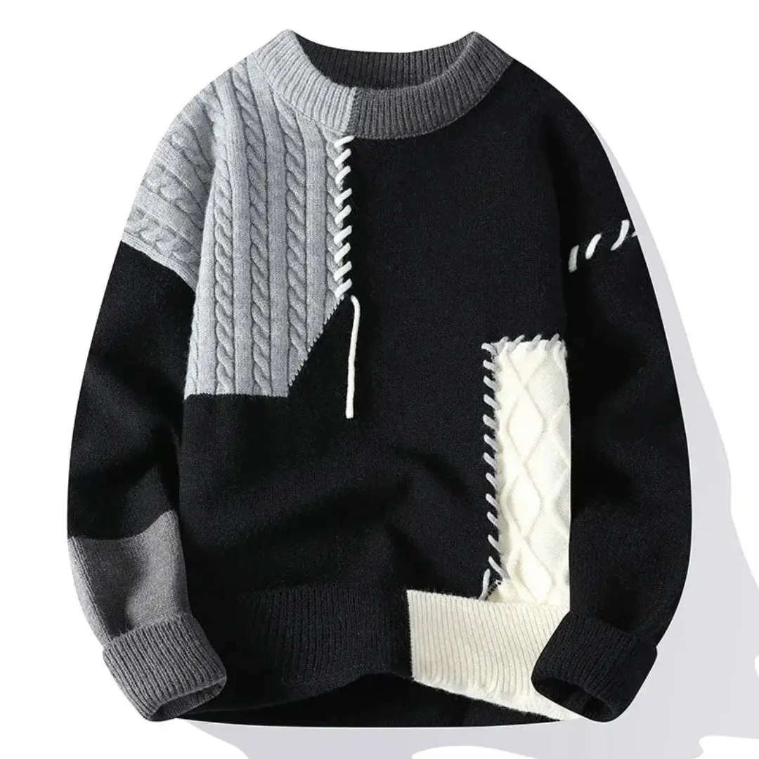 Mackenly | Men’s Patchwork Vanguard Sweater - Image 3