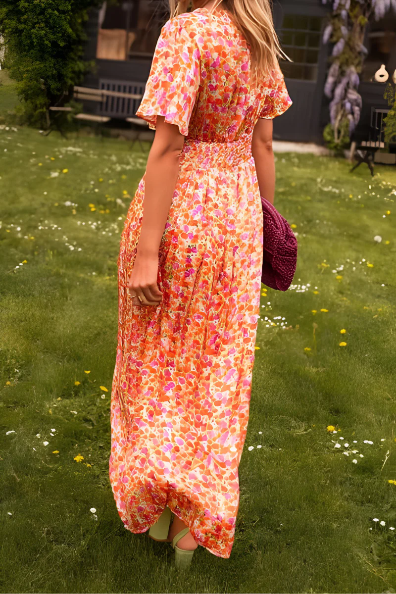 Marinilla | Women’s Floral Maxi Dress with V-Neck - Image 6
