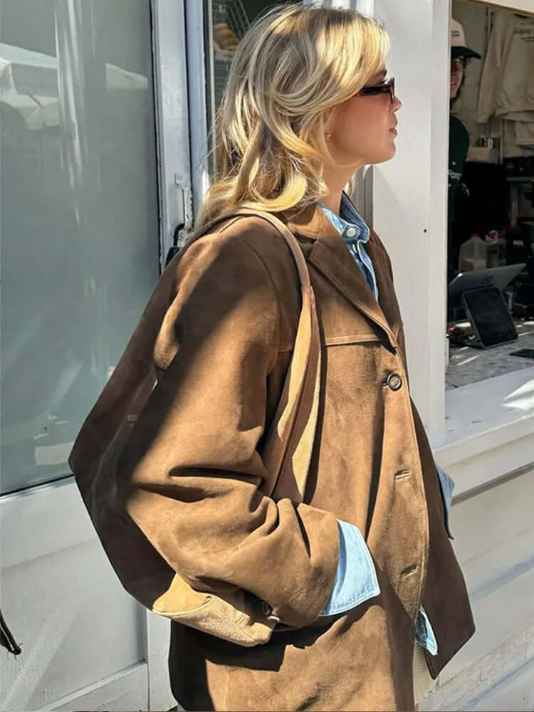 Marvin | Men’s Classic Brown Suede Jacket - Image 4