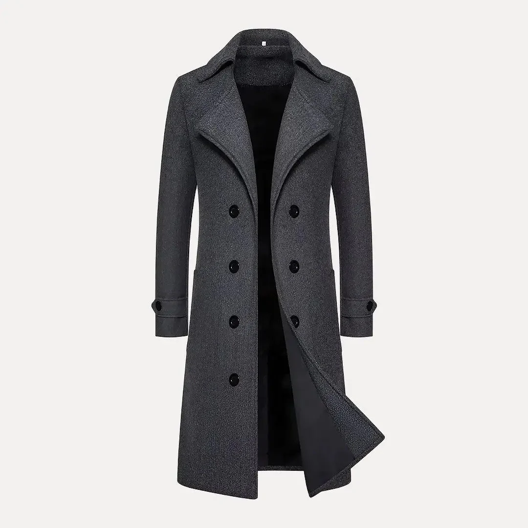 Max | Men’s Double-Breasted Wool Trench Coat - Image 3