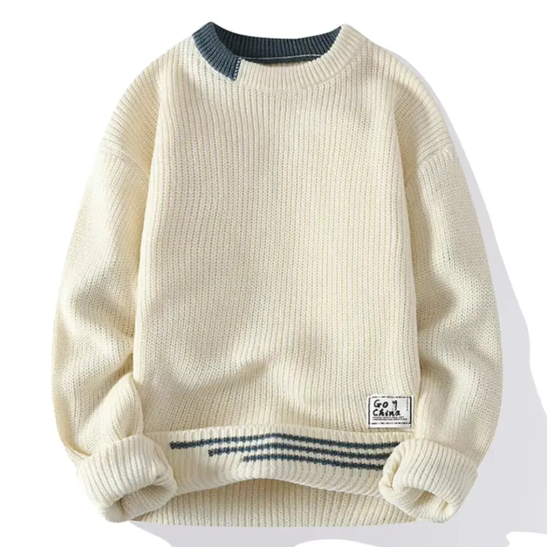 Raphael | Men’s Vintage-Inspired Crewneck Sweater - Image 4