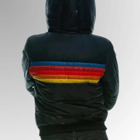 Ravelle | Women’s Retro Cropped Puffer Jacket with Hood - Image 4