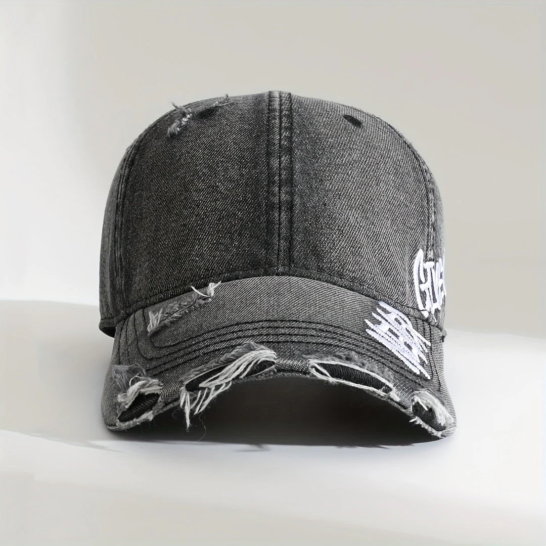Rebel | Unisex Washed-Denim Cap - Image 4