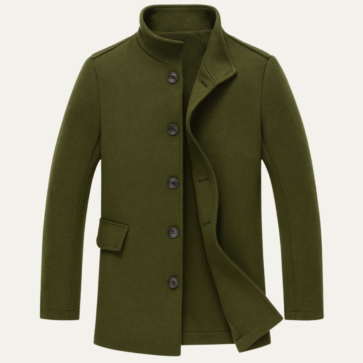 Romeo | Men’s Wool Tailored Overcoat - Image 4
