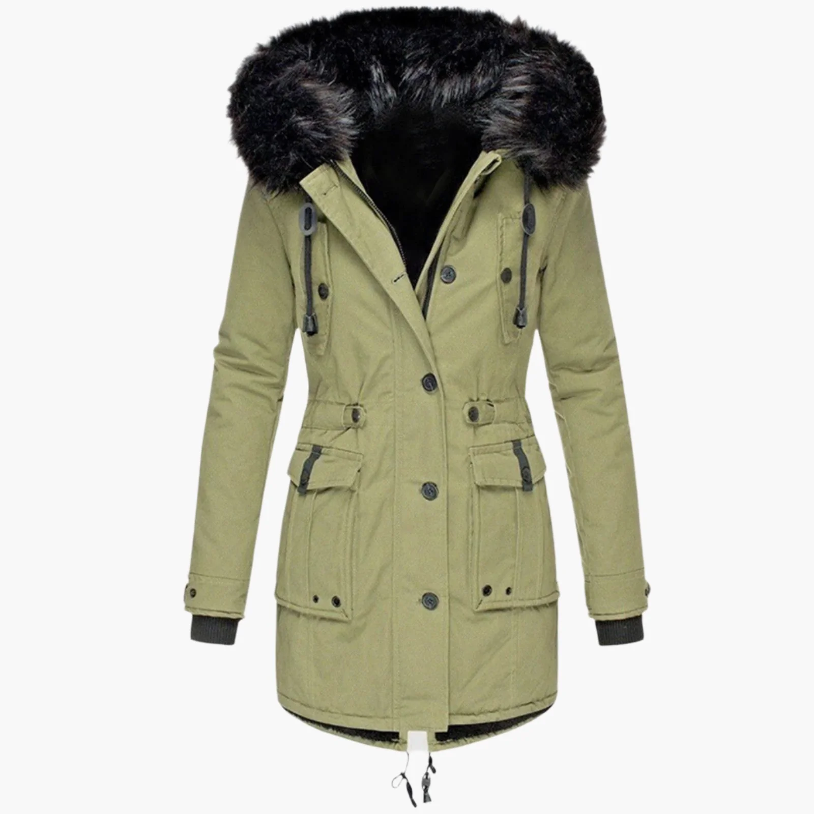 Ruby | Women’s Thick Hooded Cold Weather Parka Coat - Image 3