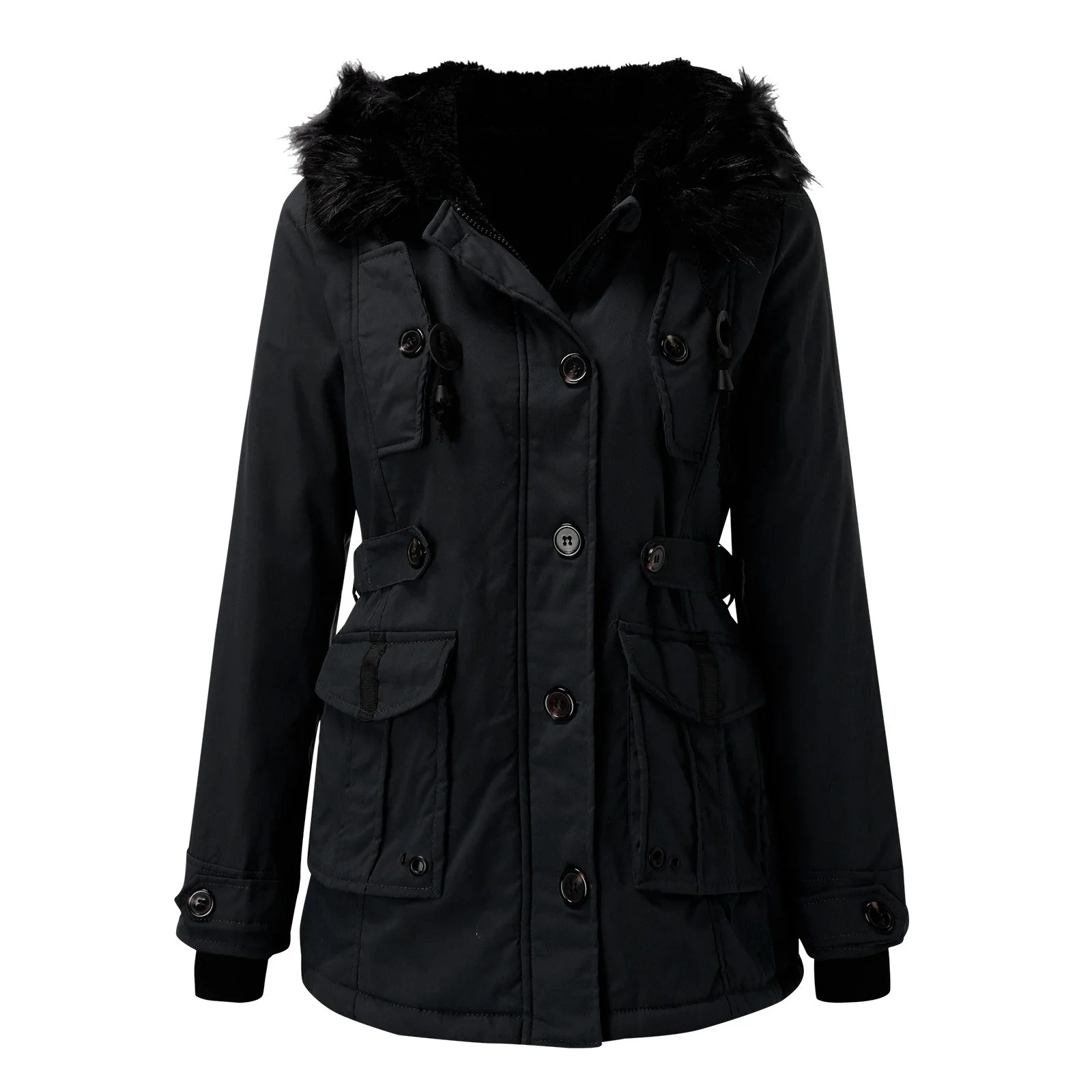 Ruby | Women’s Thick Hooded Cold Weather Parka Coat - Image 9
