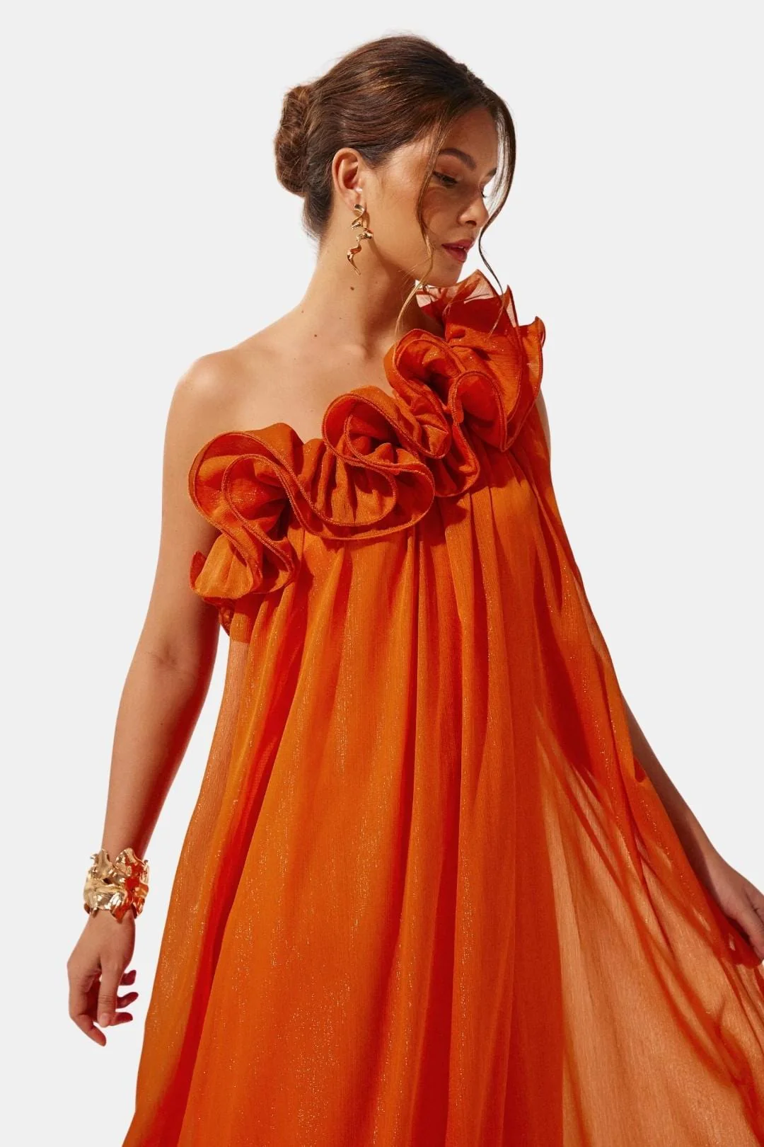 Solandra | One-Shoulder Floral Maxi Cocktail Dress - Image 3