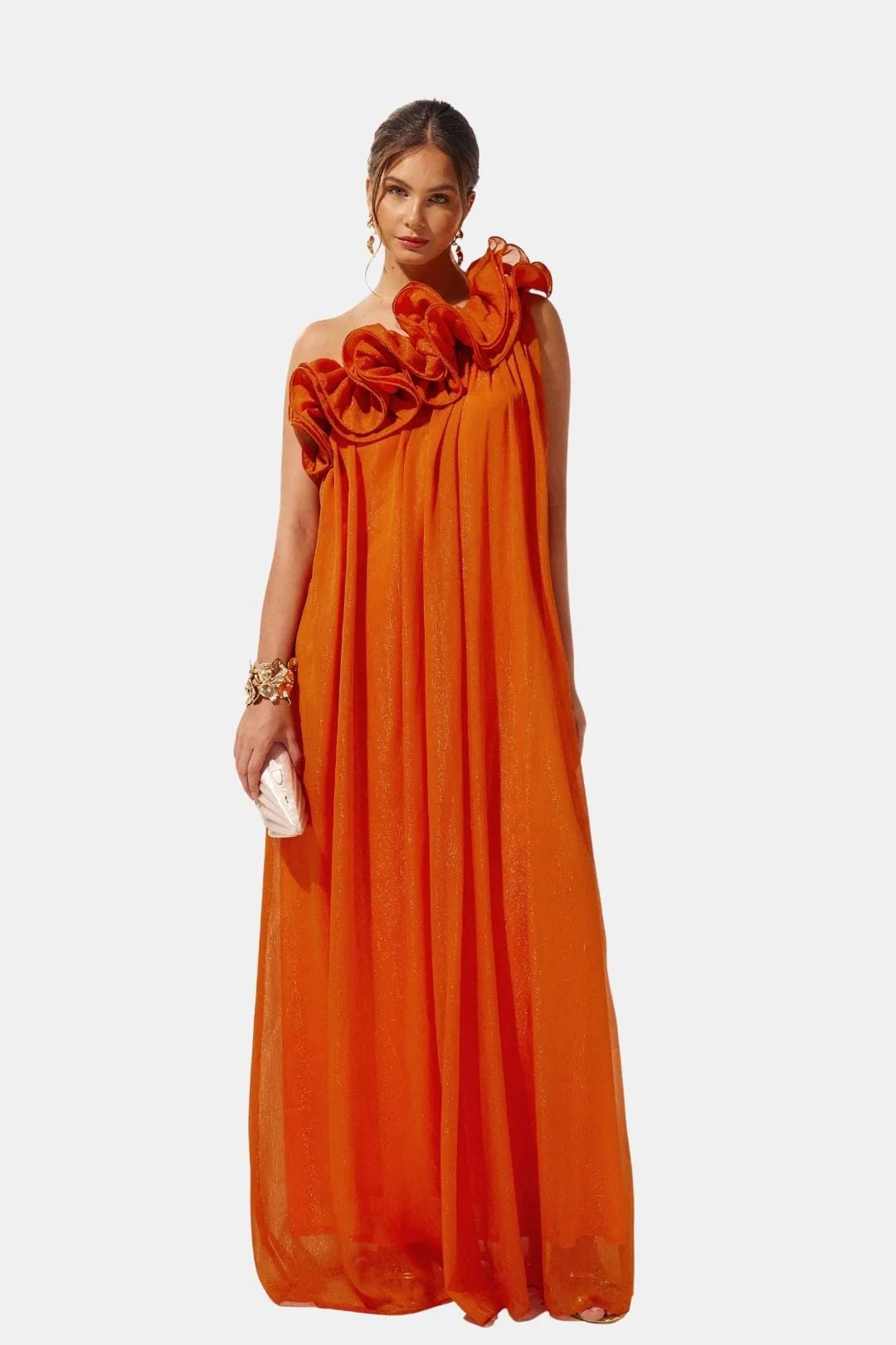 Solandra | One-Shoulder Floral Maxi Cocktail Dress - Image 5