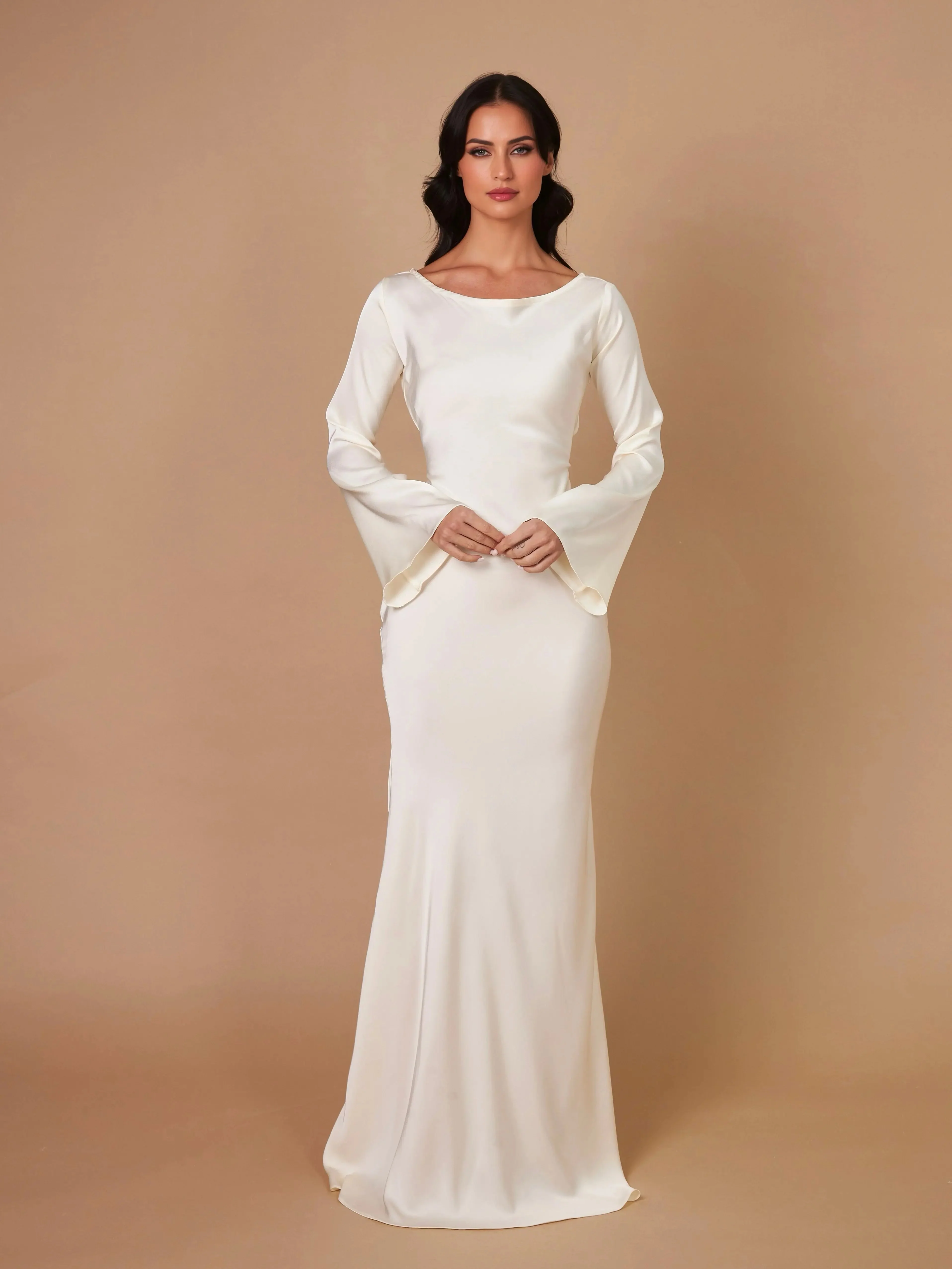 Pharia | Women’s Long-Sleeve Maxi Dress – Timeless Elegance for Every Occasion - Image 11