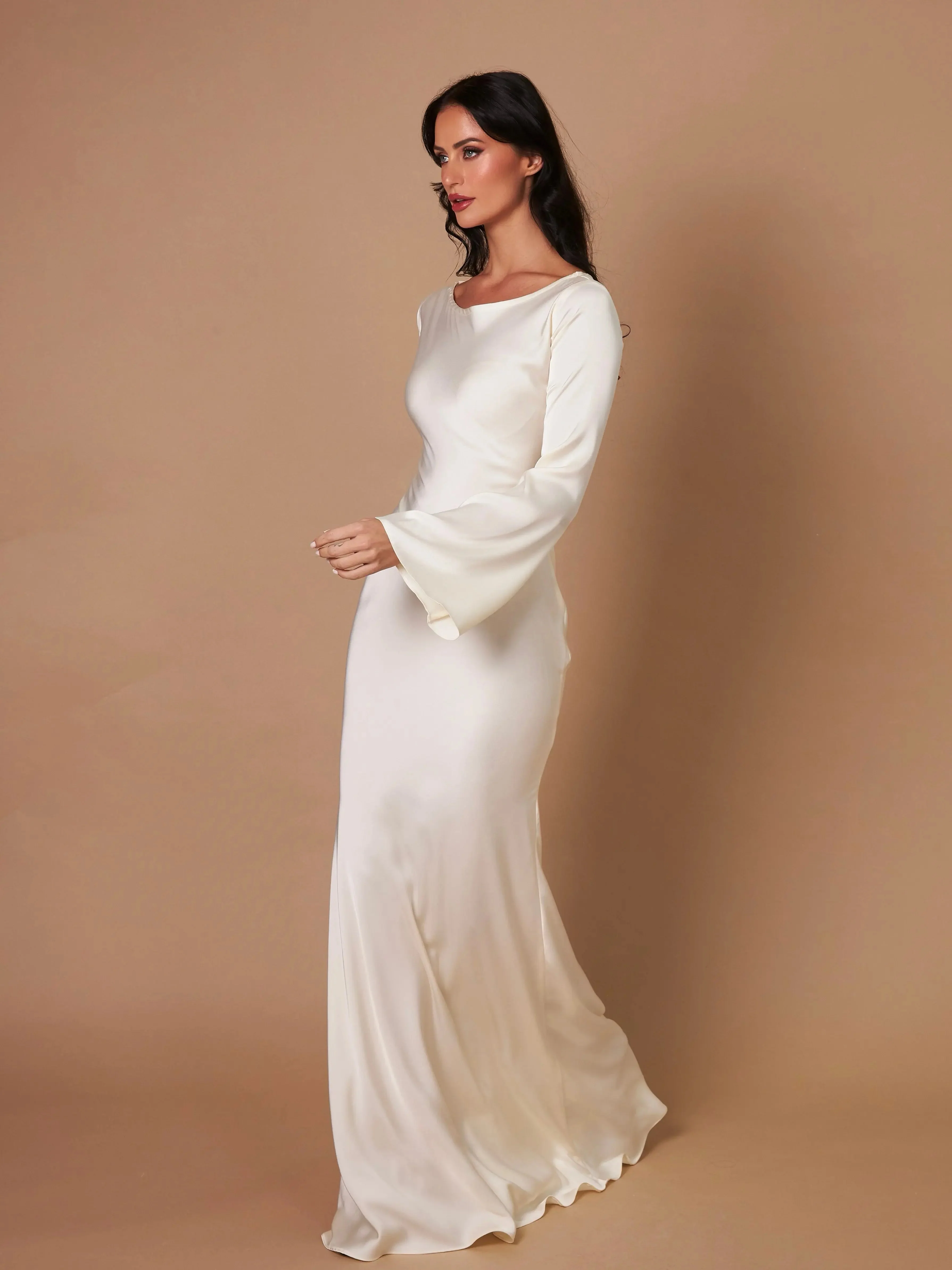 Pharia | Women’s Long-Sleeve Maxi Dress – Timeless Elegance for Every Occasion - Image 12