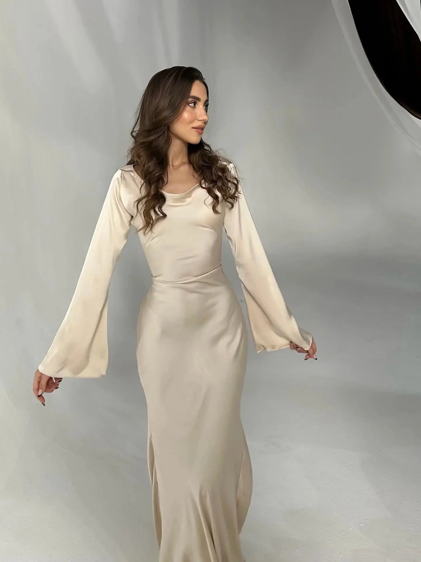Pharia | Women’s Long-Sleeve Maxi Dress – Timeless Elegance for Every Occasion - Image 16