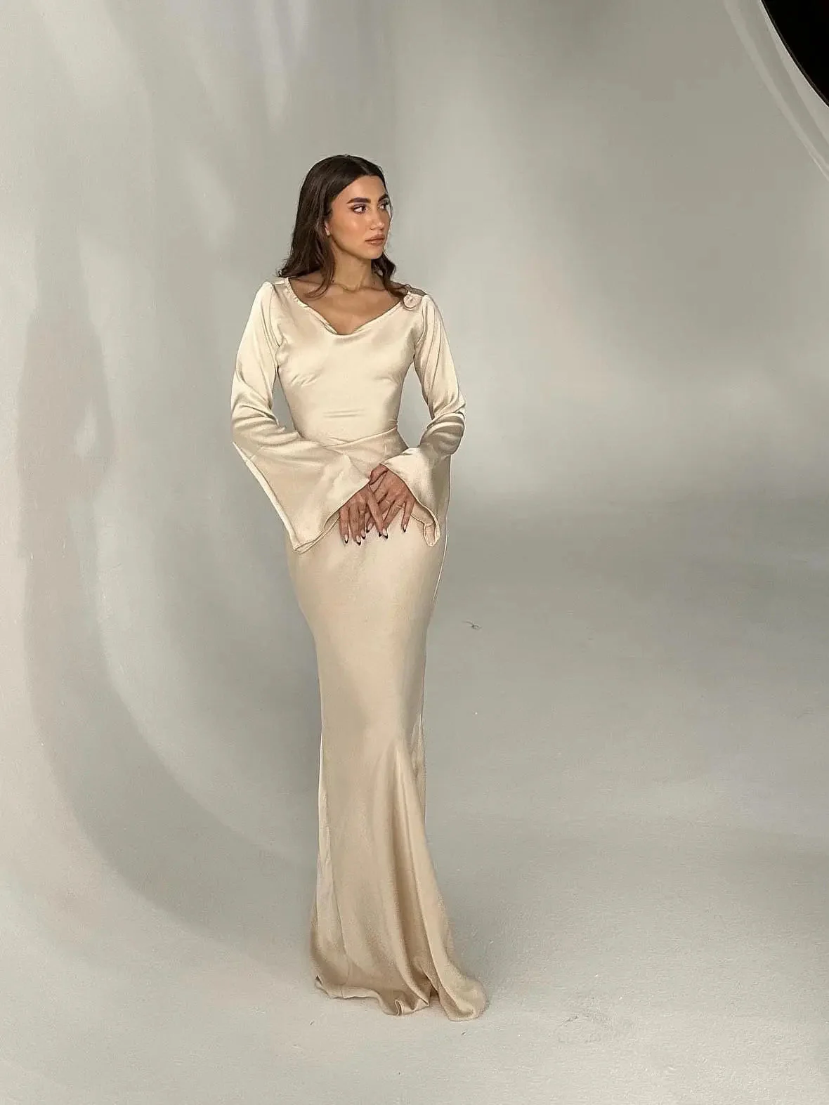 Pharia | Women’s Long-Sleeve Maxi Dress – Timeless Elegance for Every Occasion - Image 18