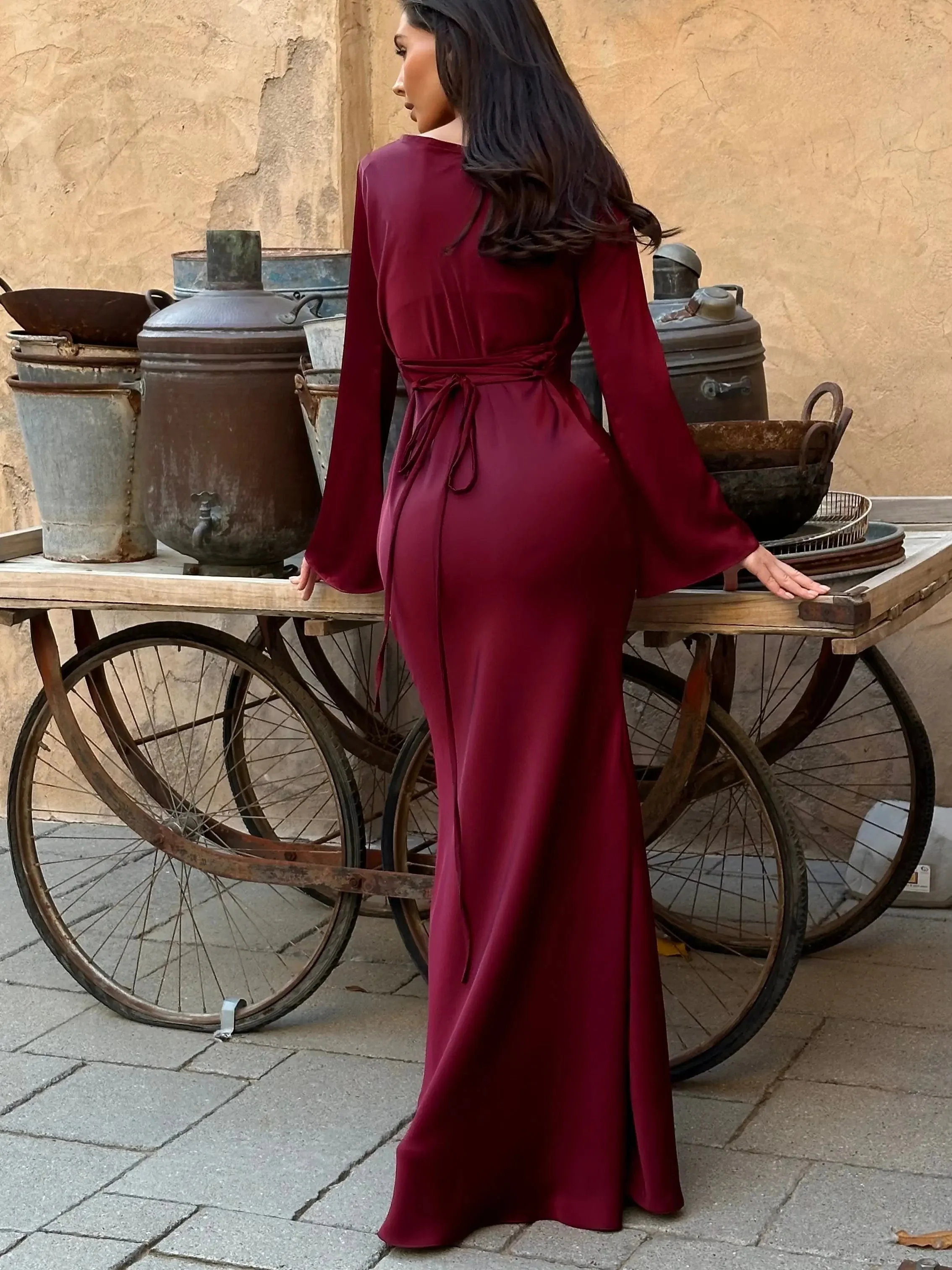 Pharia | Women’s Long-Sleeve Maxi Dress – Timeless Elegance for Every Occasion - Image 21